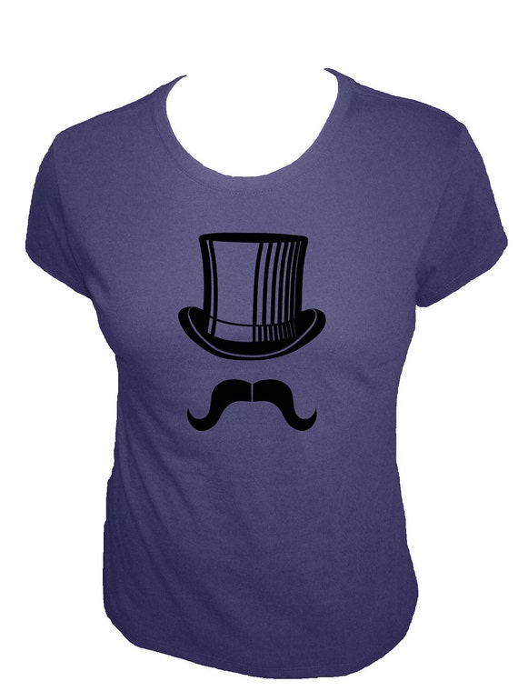 Mustache Shirt / Moustache Shirt Mr Mustache with Top Hat