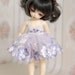 LAST ONE Lavender & silverywhite dress for TINY bjd LittleFee