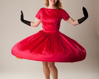 Vintage 1950s Pink Party Dress - Gigi Young - Bridal Fashions