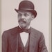 African American Gentleman- Mustache & Bowler Hat- Victorian Portrait- 1800s Vintage Cabinet Photograph