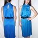 Boogie nights .... vintage 70s 80s midi dress / 1970s disco dress / high waist / party dress .. S M / 38