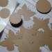 114 pce set KRAFT Die Cut assortment, 12 Stickers included, shapes include Circles, Butterflies, Scalloped Circles and Square Frame