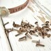 1/4" OXIDIZED Brass NAIL HEAD Rivets - Pack of 40 - Riveting Supply - Cold Connection - Finding