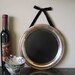 Reserved listing for ccastle1234 Vintage Silver chalkboard tray decorative chalkboard with black and brown Leopard print