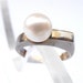 Vintage Pearl Ring White Pearl Ring 8k Gold Ring Yellow Gold Cultured Pearl Ring Real Pearl Vintage White Single Pearl Solitaire Ring Size 7