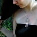 Dreamcatcher Pendant Necklace on Chain, Silver and Clear