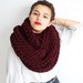 The Oversized Cowl or Hood Hand Knit in Scarlet Wool Blend