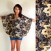 vtg 70s BATIK ethnic PRINT CAPE top blouse shirt os festival hippie boho