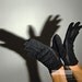 Black Gloves Short Vintage 50s