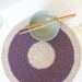 Purple placemat - eco friendly decor - summer home decor - Mauve Lilac and natural colour - SALE 40% OFF