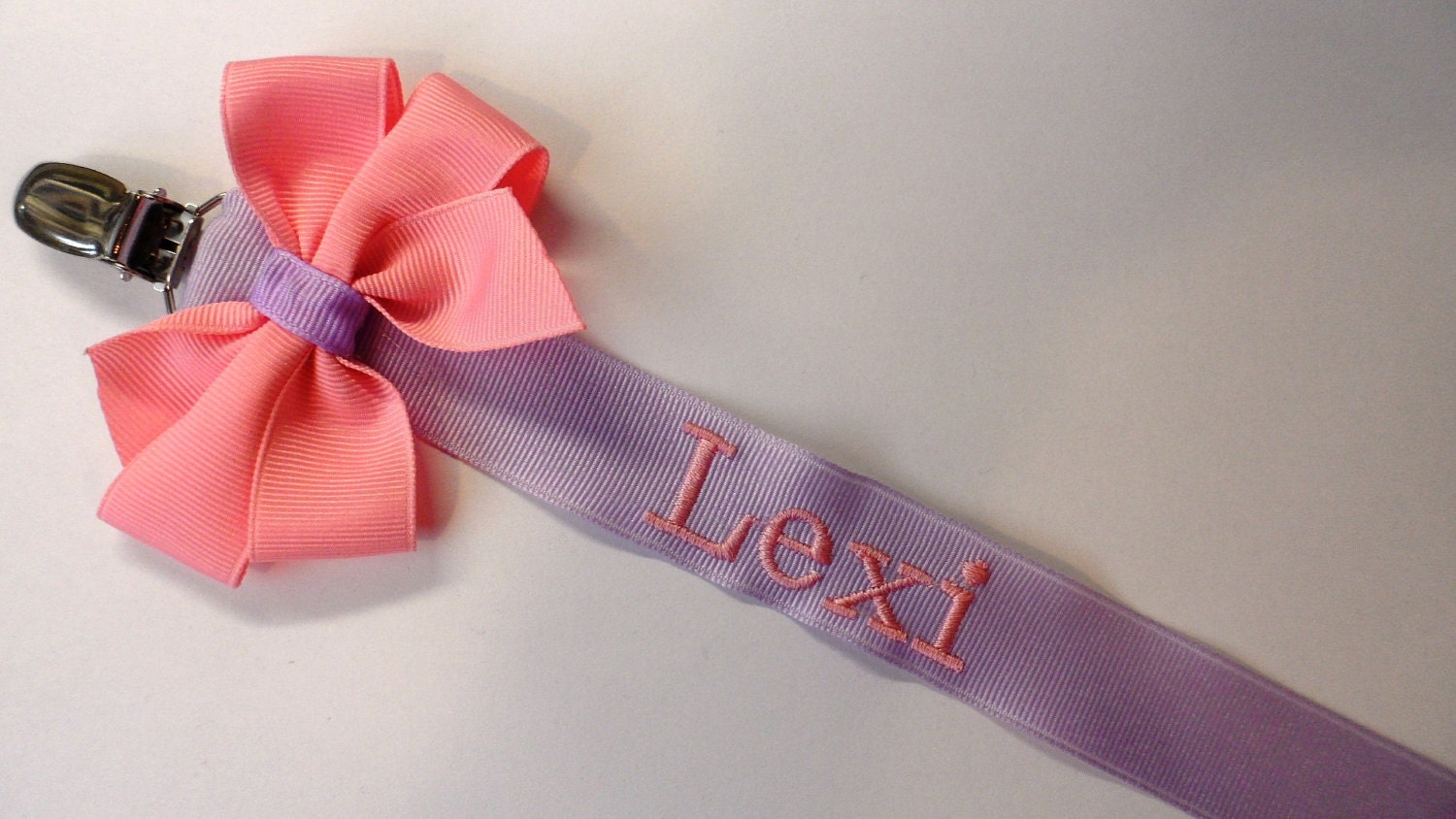 Pacifier Clip Holder Baby Boy or Girl Personalized by sassylocks