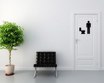 Bathroom Sign Decal bathroom door decal | etsy Bathroom Sign Decal bathroom door decal | etsy