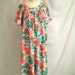SALE 1950 Rayon Print Hawaiian Dress Outriggers Palm Trees and More XL