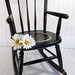 Wooden Black Rocking Chair - Vintage Handmade Child Size - Shabby Farmhouse Decor
