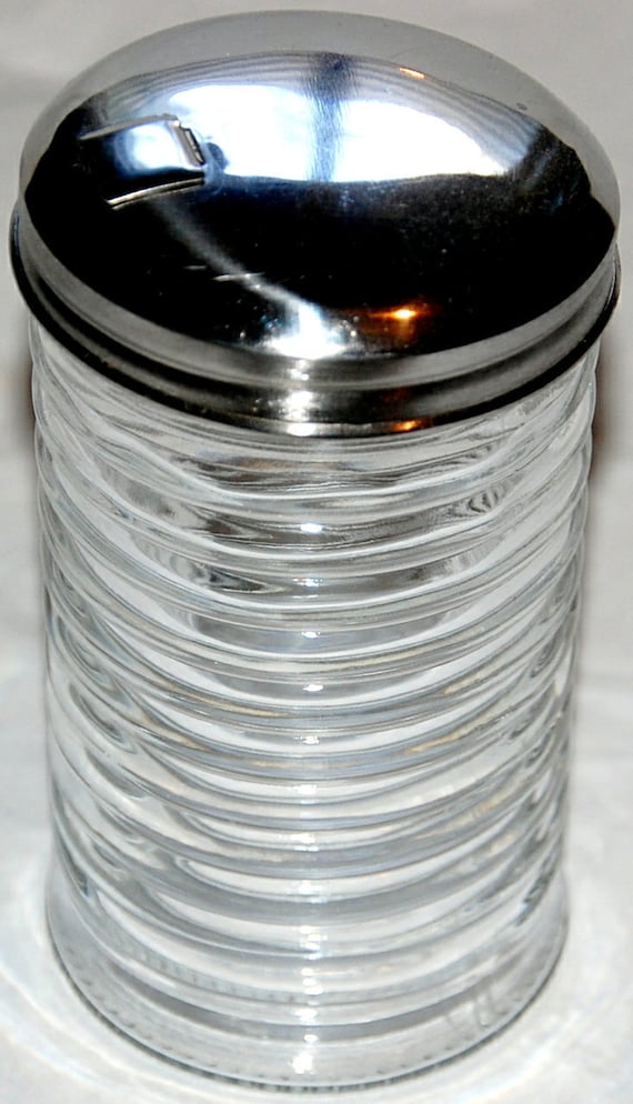 Vintage Sugar Jar with Metal Lid and Flip Spout Restaurant