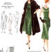 Vogue 1137 Original 1950 Design - Misses Coat, Dress and Belt Size 8-14 UNCUT