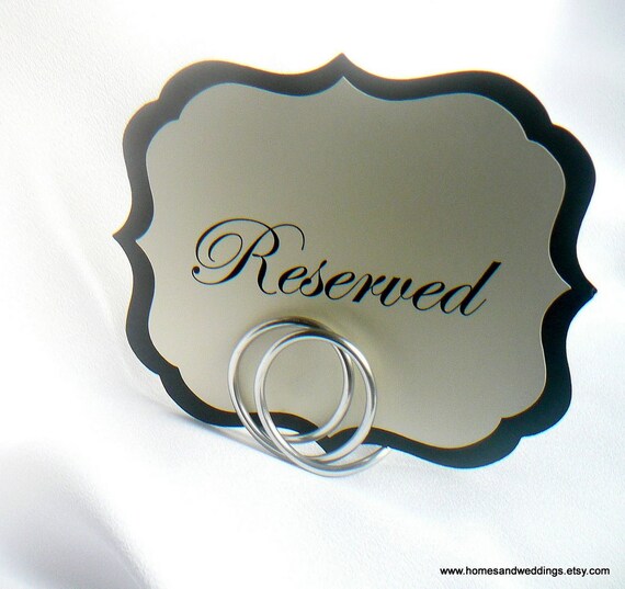 Reception Silver Table Number Holders 2pcs by HomesAndWeddings