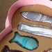 RESERVED Printmaking sculpture - mixed media love bombs - Valentine's box