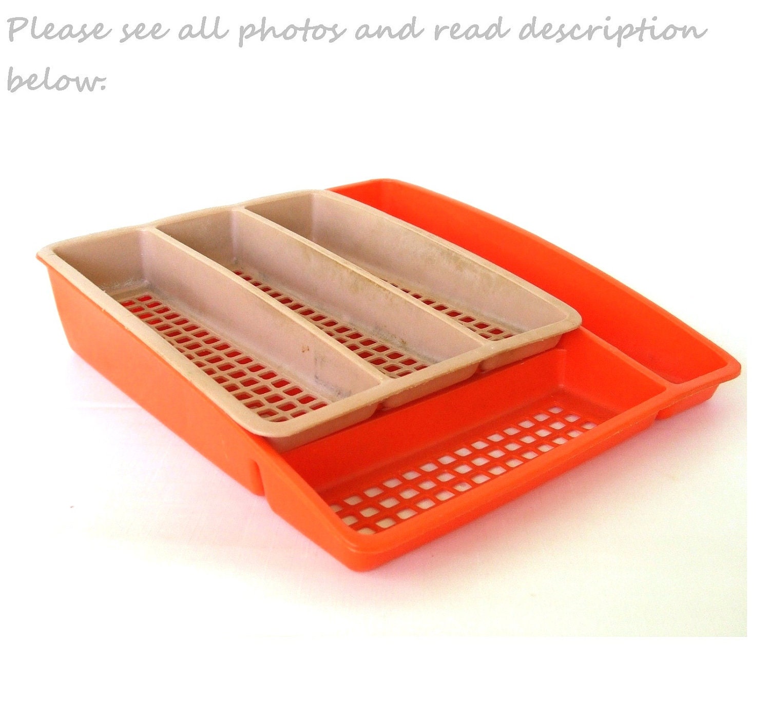 Plastic Silverware Tray Flatware Organizer Double