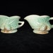 Vintage McCOY sugar & creamer Mc Coy Pine Cone set 1940s pottery tableware green brown pine cone serving set ceramic
