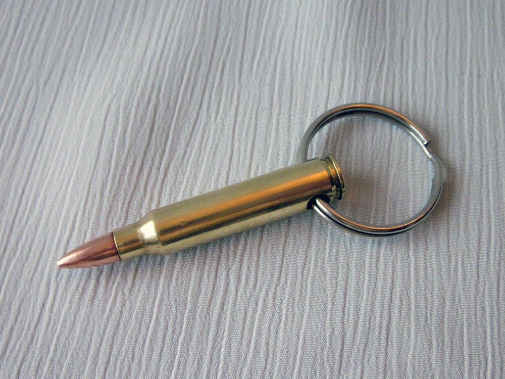 Real .223 Rifle Bullet Keychain