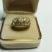Vintage 925 Silver with Gold Plate Rhinestone / Crystal Ring- Size 7
