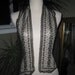 Vintage Black Cotton Lace Scarf / Veil