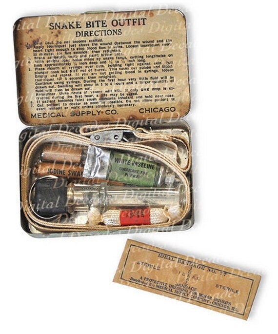 Items similar to Vintage Snake Bite Kit Medical Oddities Obscure Digital Photo Image on Etsy