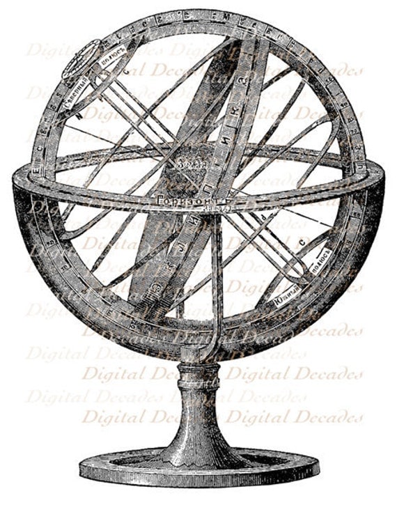 Celestial Globe Compass Steampunk Armillary Sphere Skeletal