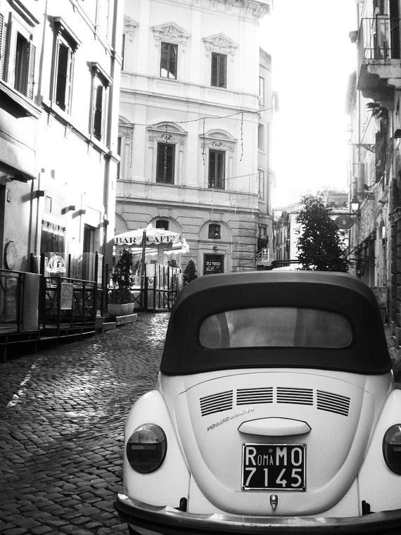Items similar to Vintage Rome in black and white, Italy ...