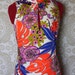 Vintage 1960's 70's Lisanne Brightly Colored Tropical Print Maxi Dress M/L