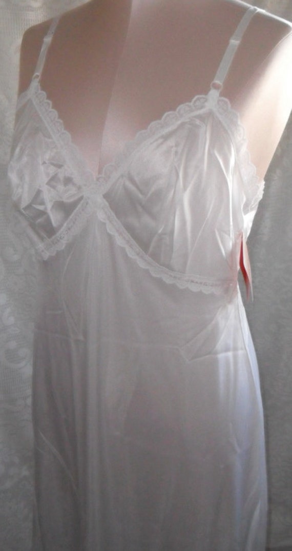 full length white slip