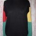 Vintage Sweater Cashmere Color Block Nancy Heller