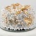 Vintage Brooch Wedding Cake Topper in Gold