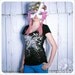 Silver Galaxy tshirt - Black Full Moon shirt - SMALL