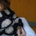 Tan / Black scarf felted wool, natural designer clothing, eco friendly clothing, funky women's clothing