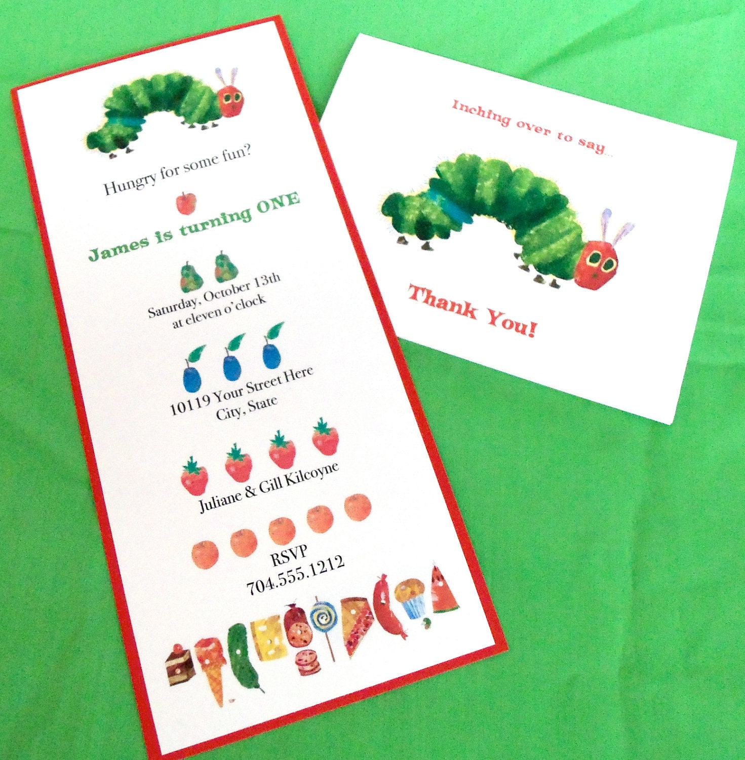 Etsy Very Hungry Caterpillar Invitations 6