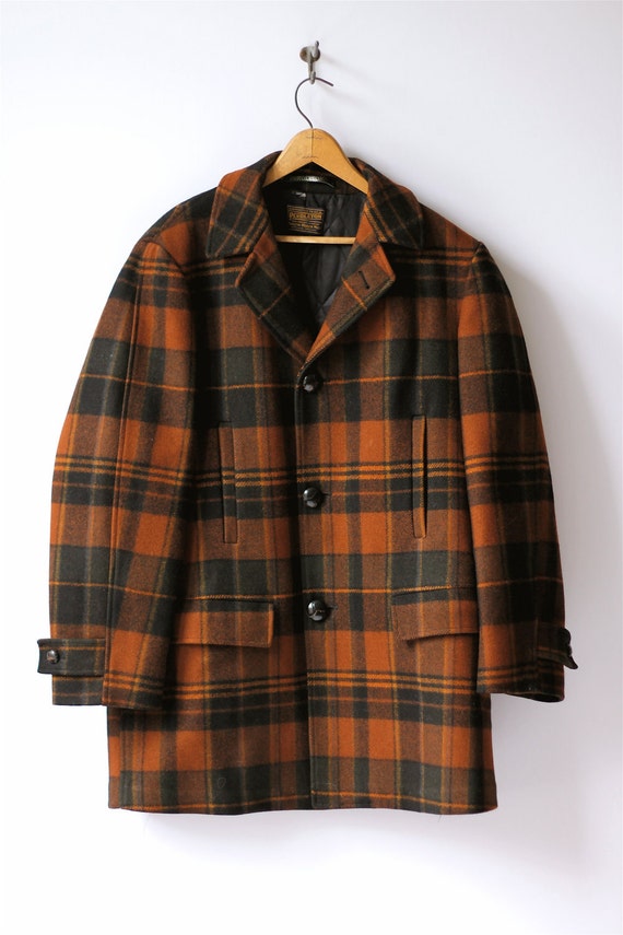 vintage Pendleton plaid wool coat