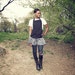 black zebra print apron -- women's full apron