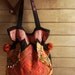 Ethnic Fringe Tote Bag from upcycled tribal textile. Hippie // embroidery // slouch // colorful