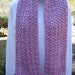 Crocheted Scarf - Blackberry - Soft & Lacy 7" x 57"