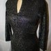 1970s Black Metallic Maxi Dress