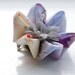 Kanzashi Flower Hair Clip: Hair Flower in Mauve and Orange Sorbet Japanese Fabric