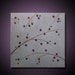 Painting Violet Flower Blossom Tree Branch - Burgundy Plum Purple - Neutral Green, Bronze, Gold - Large 30x30 High Quality Original Art