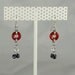 Ruby Glass and Shiny Silver Earrings - Ready to Ship
