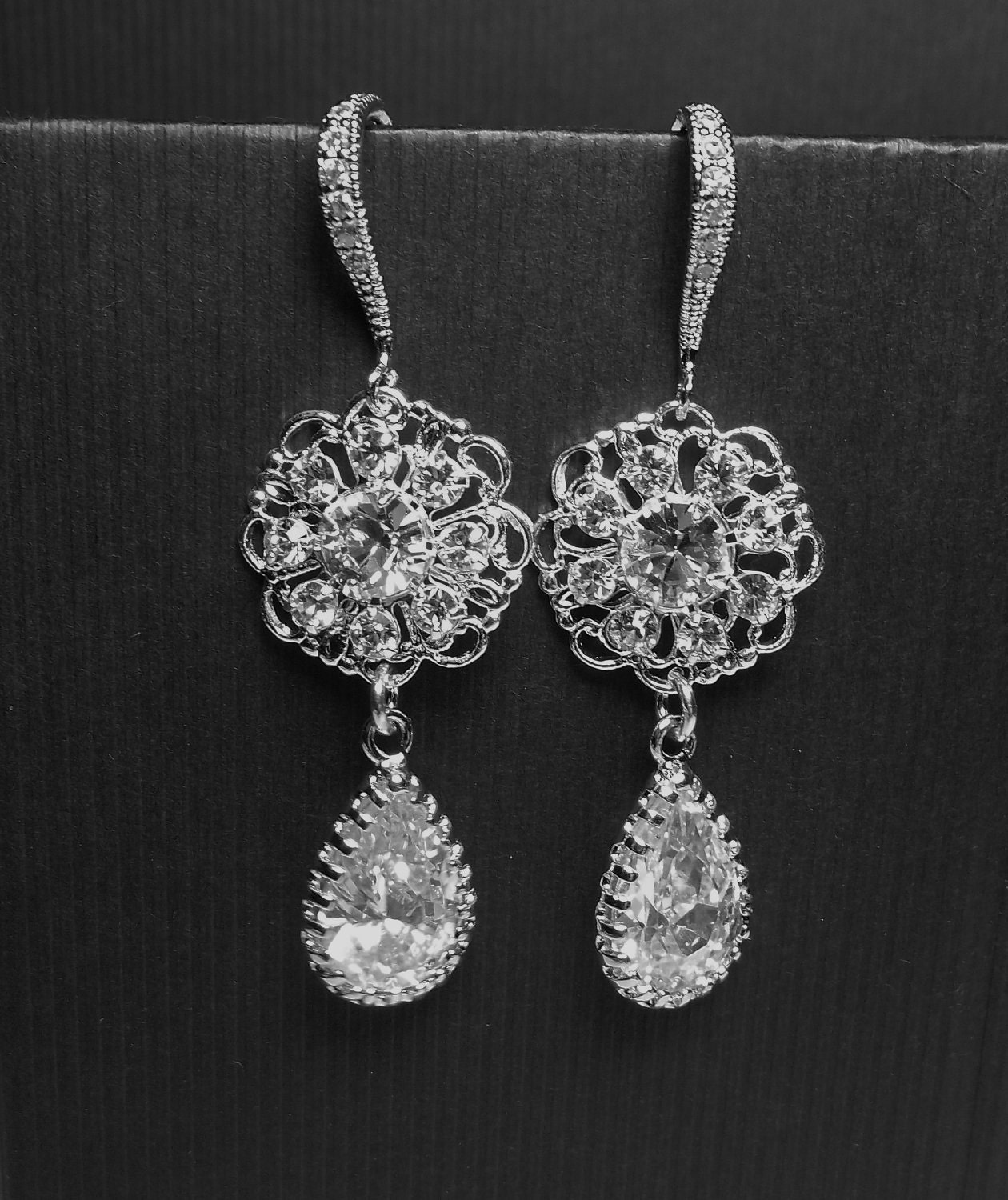 Sterling silver bridal earrings Clearance