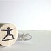 Warrior Pose Rubber Stamp - Round 3/4" or 2.2cm on wood mount