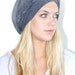 Grey Knit Braided Slouchy Beanie cap