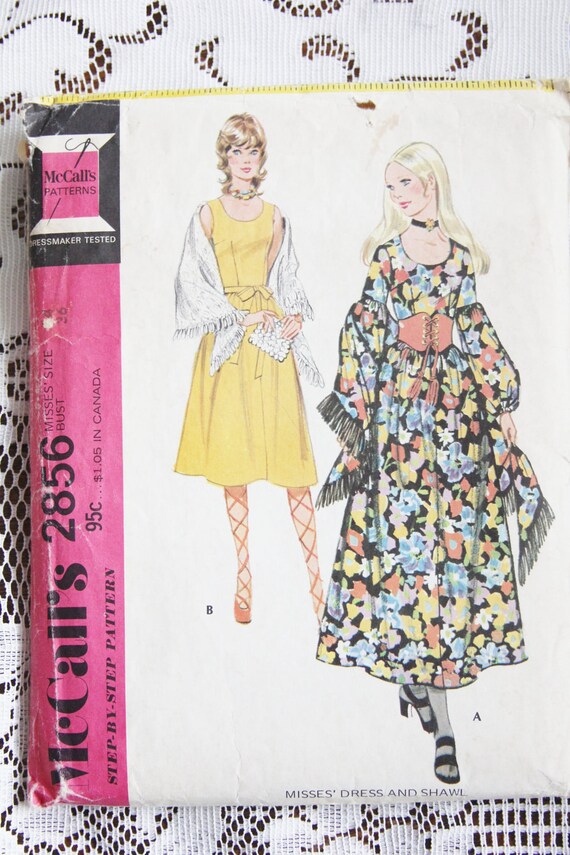 1970's McCall's Boho Peasant Dress Pattern by foundundertheeaves