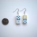 Small Domino Earrings / Recycled Game Piece / OOAK Jewelry
